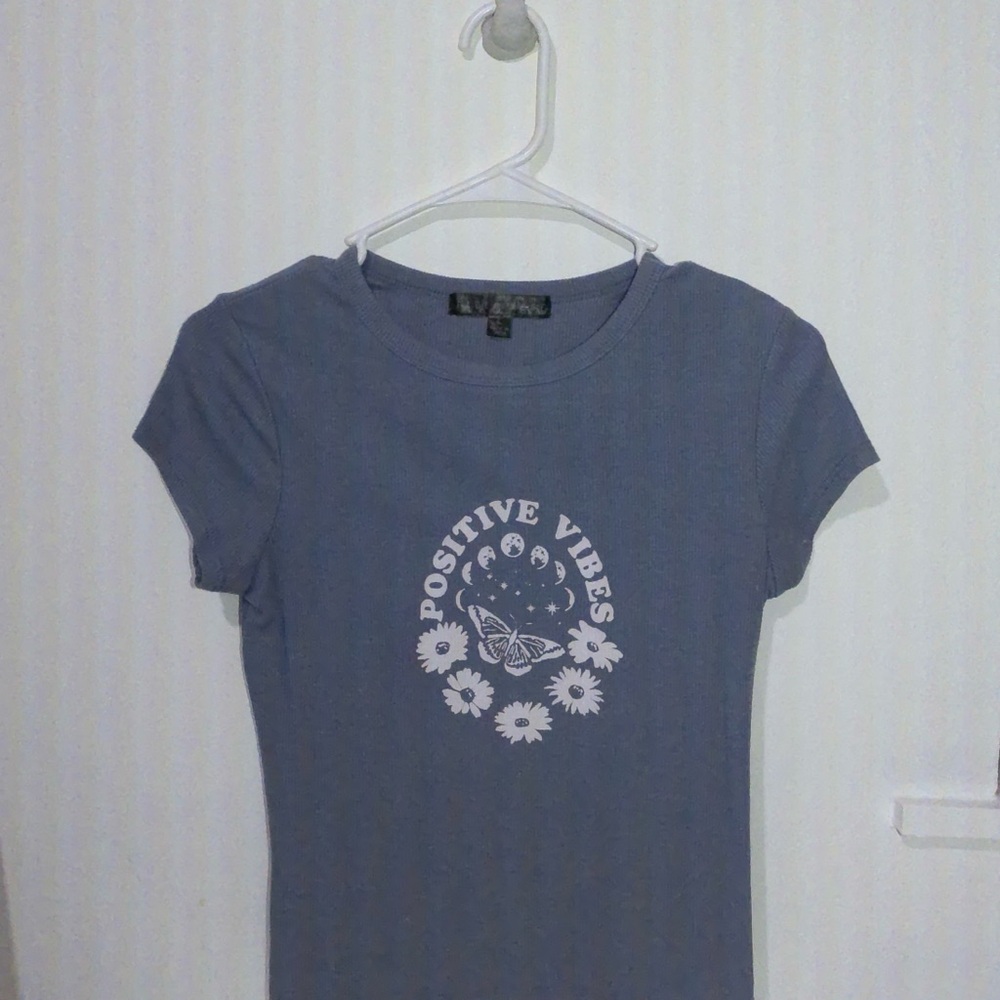 Positive Vibes Short Sleeve Tee - Blue